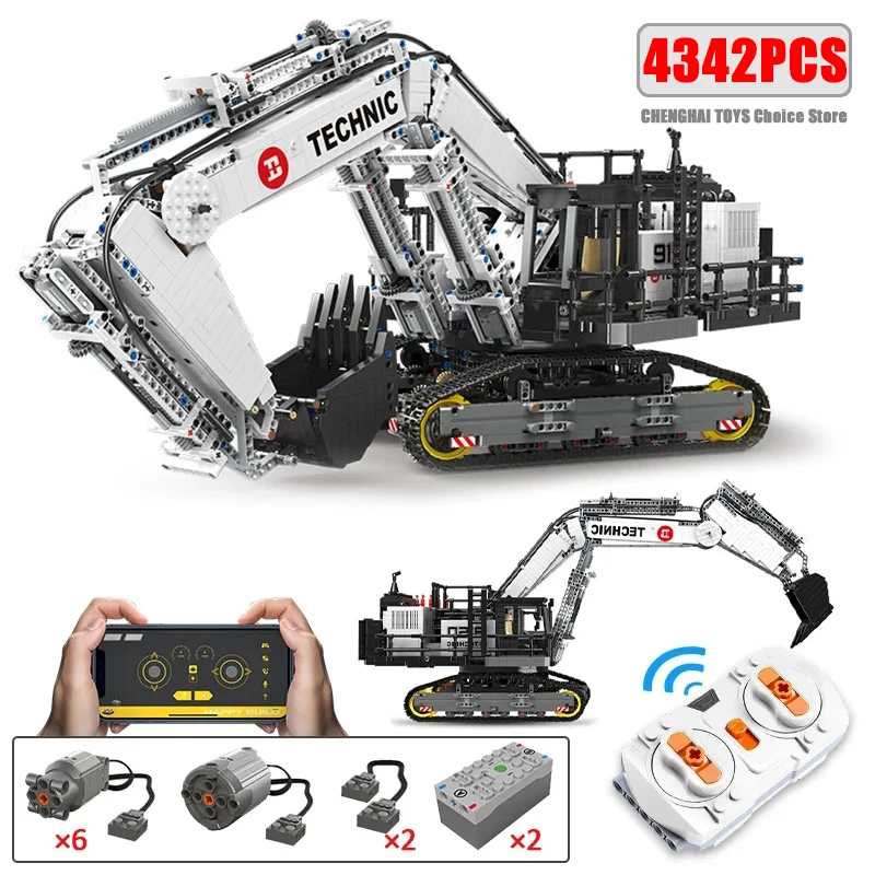 4342pcs City RC Engineering Excavator Building Blocks APP Remote Control Car Large Vehicle Bricks Toys For Kids Gifts
4342pcs City RC Engineering Excavator Building Blocks APP Remote Control Car Large Vehicle Bricks Toys For Kids Gifts