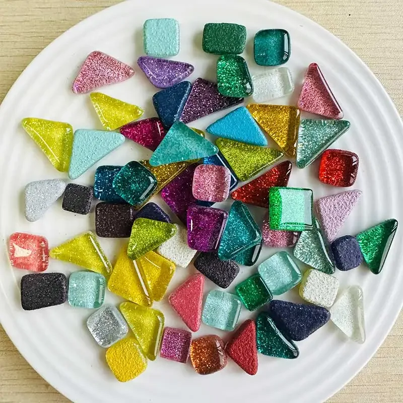 100g/Set Diy Irregular Mix Color Glitter Glass Mosaic Stones Mosaic Glass Crafts Material Puzzle for Diy Mosaic Making 17
100g/Set Diy Irregular Mix Color Glitter Glass Mosaic Stones Mosaic Glass Crafts Material Puzzle for Diy Mosaic Making 17
