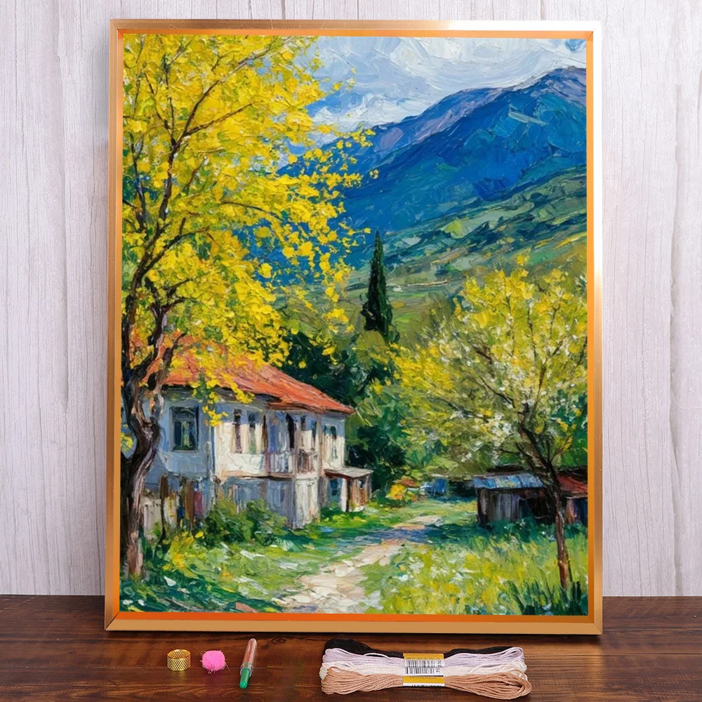 Landscape Summer House Printed Fabric Cross-Stitch Embroidery Kit Hobby Handiwork Needlework Painting Mulina Wholesale Jewelry
Landscape Summer House Printed Fabric Cross-Stitch Embroidery Kit Hobby Handiwork Needlework Painting Mulina Wholesale Jewelry