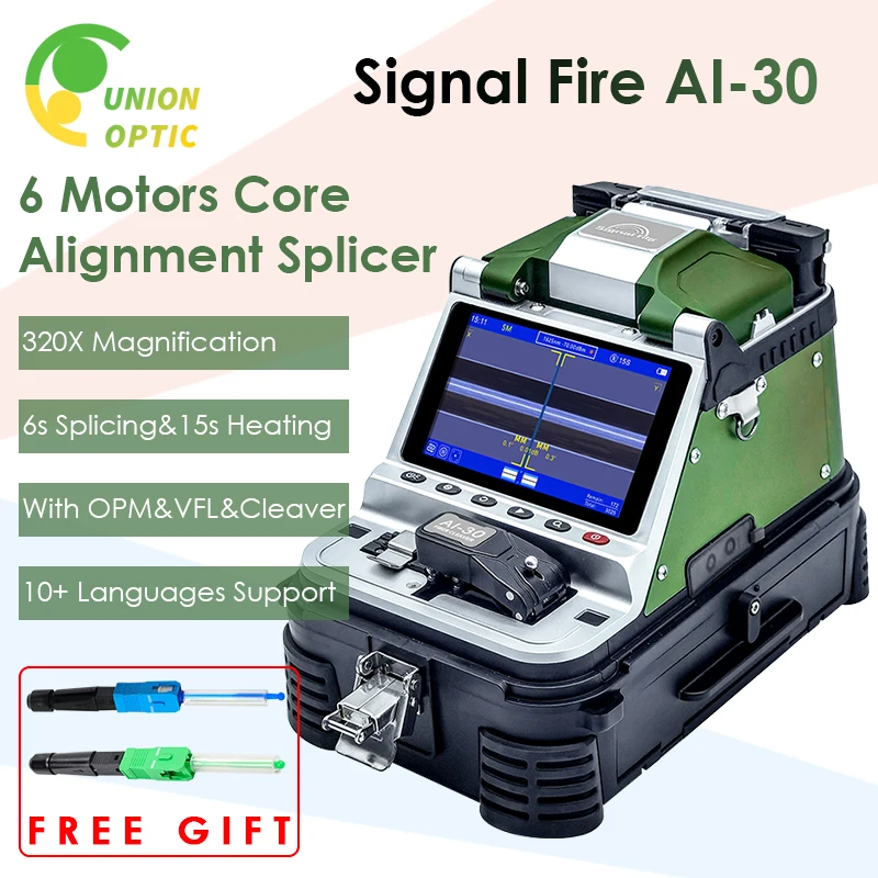 Signal Fire AI-30 Сварочный аппарат для оптического волокна Одношаговая задержка Возвратный скалыватель Сварщик 6-двигатель Автоматическое выравнивание сердечника
Signal Fire AI-30 Сварочный аппарат для оптического волокна Одношаговая задержка Возвратный скалыватель Сварщик 6-двигатель Автоматическое выравнивание сердечника