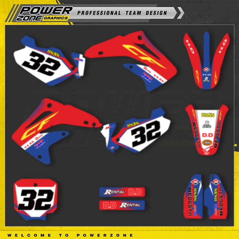 PowerZone Custom Graphics Backgrounds Decals Motorcycle Stickers Kit For HONDA CR85 2012-2003 85cc Number Name 01
PowerZone Custom Graphics Backgrounds Decals Motorcycle Stickers Kit For HONDA CR85 2012-2003 85cc Number Name 01