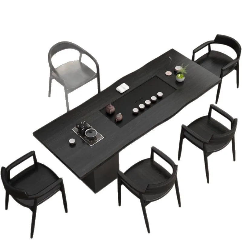 Household, integrated tea table, carbonized, solid wood, combination, modern, simple
Household, integrated tea table, carbonized, solid wood, combination, modern, simple