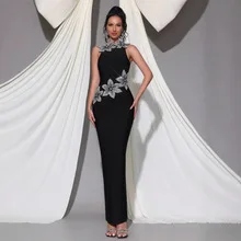 Fashionable Floral Embellished Diamond Wrap Dress Evening Gown Party Dress Elegant Ladylike Style Long Tight Fit Polyester Fa...
Fashionable Floral Embellished Diamond Wrap Dress Evening Gown Party Dress Elegant Ladylike Style Long Tight Fit Polyester Fa...