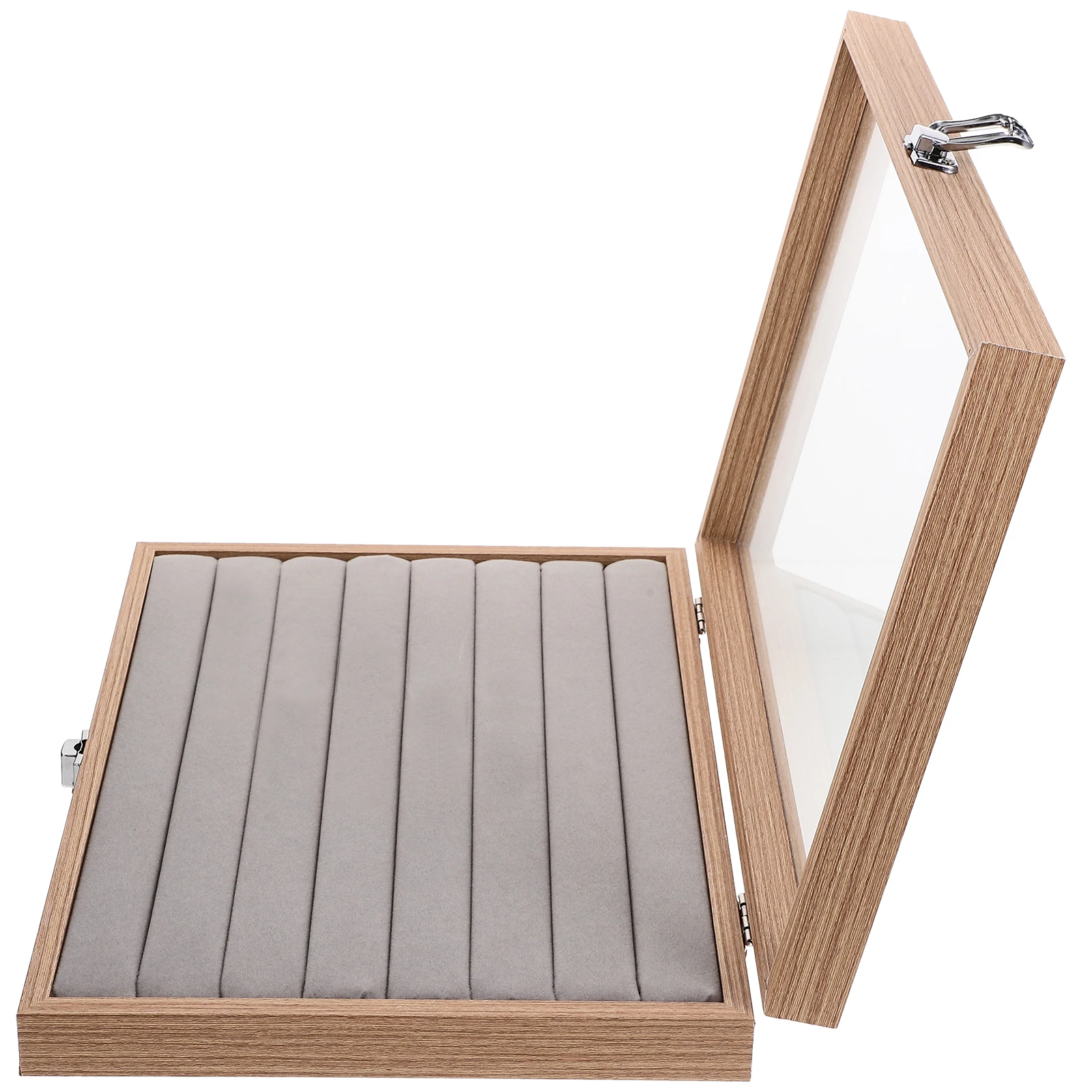 Wooden Jewelry Box 12 Grid Large Capacity Earring Ring Necklace Bracelet Storage Display Case Clear Lid Glass Box Home
Wooden Jewelry Box 12 Grid Large Capacity Earring Ring Necklace Bracelet Storage Display Case Clear Lid Glass Box Home