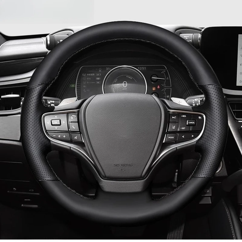 Сшитый вручную черный чехол на руль из натуральной кожи для Lexus IS300H NX300H CT200H IS250 IS200 RX450H автозапчасти
Сшитый вручную черный чехол на руль из натуральной кожи для Lexus IS300H NX300H CT200H IS250 IS200 RX450H автозапчасти