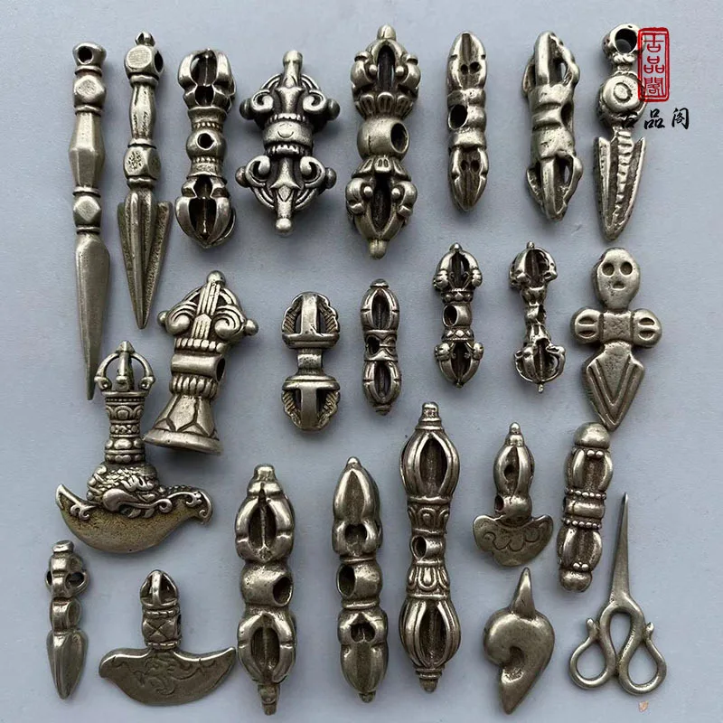 Tibetan White Copper Pendant Charm Bracelet Necklace Bead Decoration Vajra Buddha Bead String Accessories
Tibetan White Copper Pendant Charm Bracelet Necklace Bead Decoration Vajra Buddha Bead String Accessories