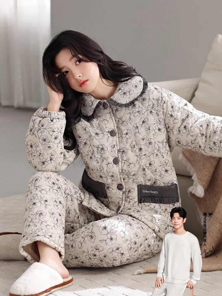 Женский комплект домашней одежды Thiened из чистого хлопка, зимняя теплая мода, большие размеры, коралловая бархатная ткань, длинный разрез...
Женский комплект домашней одежды Thiened из чистого хлопка, зимняя теплая мода, большие размеры, коралловая бархатная ткань, длинный разрез...