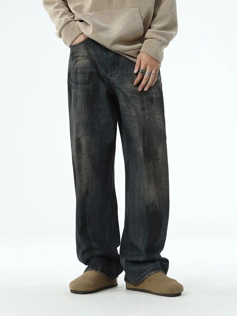 Bla Armada, американские потертые винтажные прямые джинсы, крутые широкие брюки для ранней весны, молодежная повседневная одежда
Bla Armada, американские потертые винтажные прямые джинсы, крутые широкие брюки для ранней весны, молодежная повседневная одежда