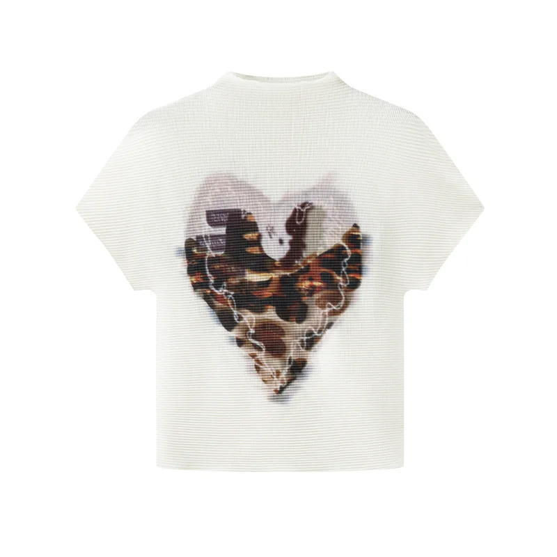 Miyake Women's Cornfold Tight Printed T-Shirt Thin Pullover Half Turtle Neck Short Sleeve Fashion Women's 2026 Summer Tops
Miyake Women's Cornfold Tight Printed T-Shirt Thin Pullover Half Turtle Neck Short Sleeve Fashion Women's 2026 Summer Tops