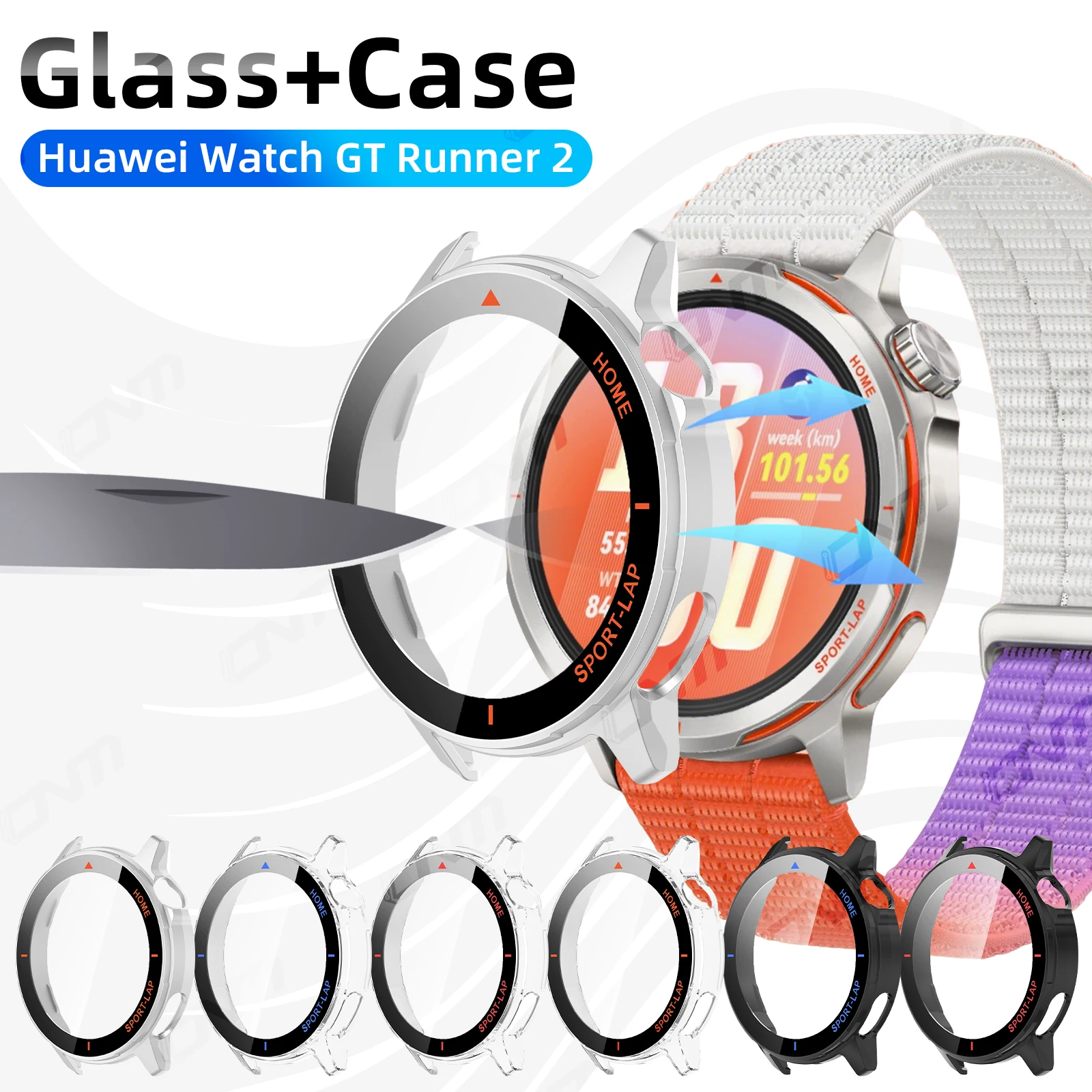 Чехол для ПК + закаленное стекло для Huawei Watch GT Runner 2, защитная пленка для экрана с полным покрытием, пленка против царапин, защитные аксессуары для бампера
Чехол для ПК + закаленное стекло для Huawei Watch GT Runner 2, защитная пленка для экрана с полным покрытием, пленка против царапин, защитные аксессуары для бампера