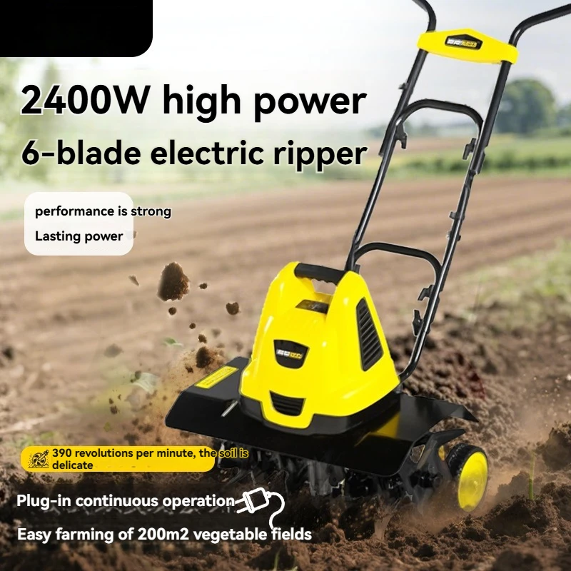 Plug in electric soil loosening machine, small household micro tillage machine, digging and turning tool for farmland, hoe, digg
Plug in electric soil loosening machine, small household micro tillage machine, digging and turning tool for farmland, hoe, digg