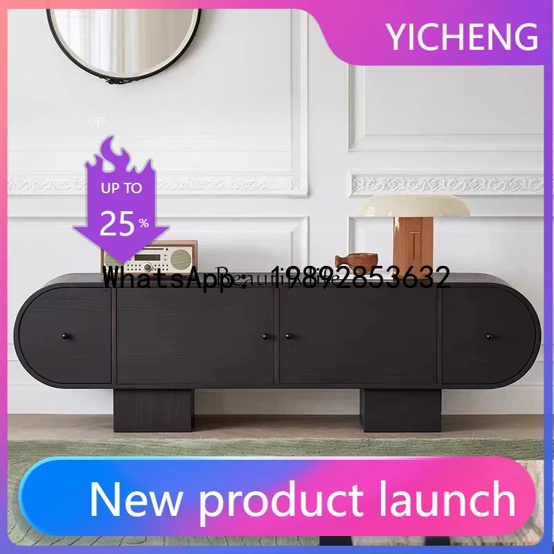 LYY Italian Nordic retro Chinese style TV locker Villa living room black oak storage cabinet
LYY Italian Nordic retro Chinese style TV locker Villa living room black oak storage cabinet