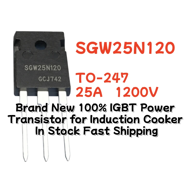 5/10/20PCS SGW25N120 G25N120 TO-247 25A 1200V 100% New IGBT Power Tube for Induction Cooker Ready Stock Shipment Immediately
5/10/20PCS SGW25N120 G25N120 TO-247 25A 1200V 100% New IGBT Power Tube for Induction Cooker Ready Stock Shipment Immediately