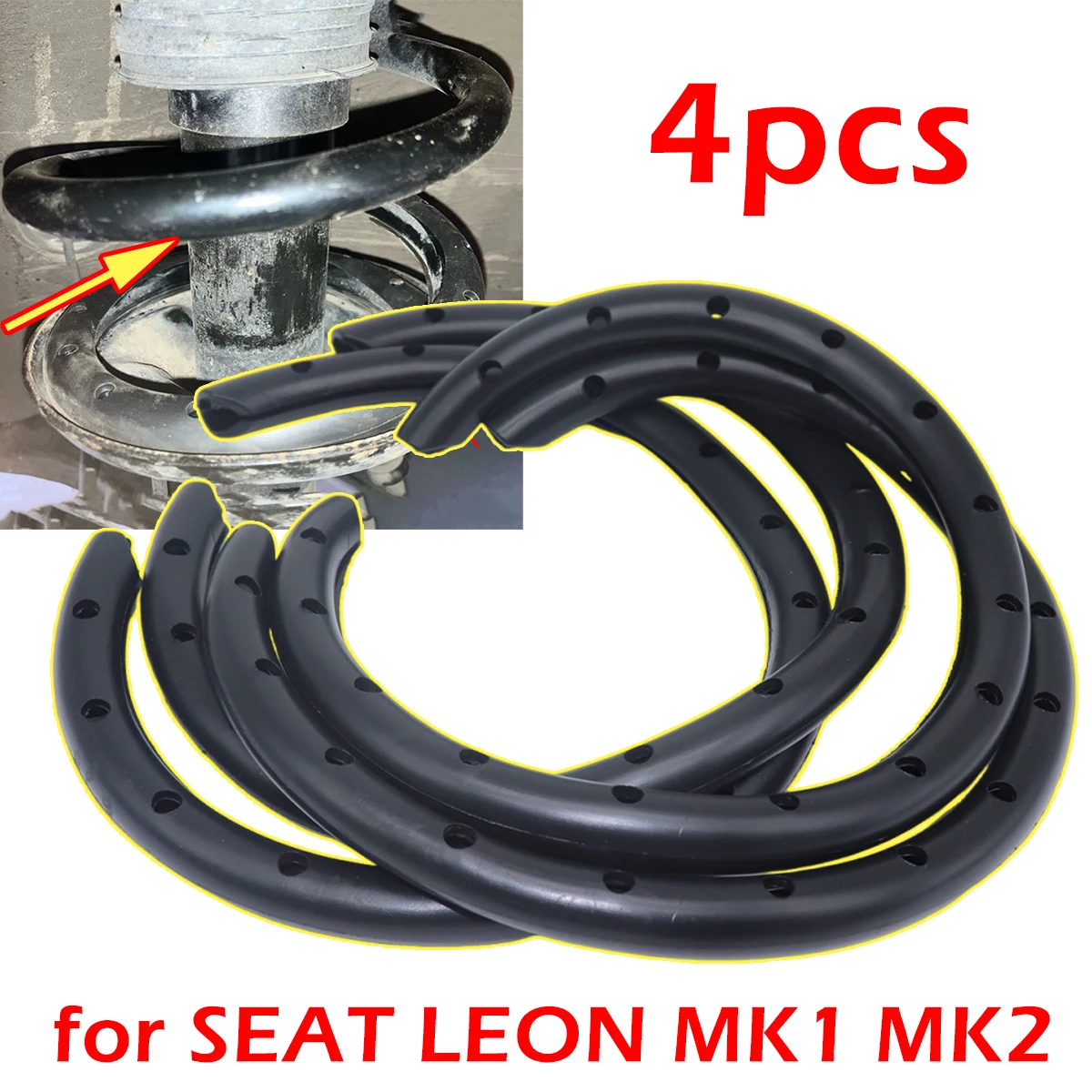 4Pcs For SEAT LEON MK1 MK2 Coil Spring Insulator Rubber Sleeve Front Rear Lower Suspension Noise Reducer Shock Absorber Parts
4Pcs For SEAT LEON MK1 MK2 Coil Spring Insulator Rubber Sleeve Front Rear Lower Suspension Noise Reducer Shock Absorber Parts