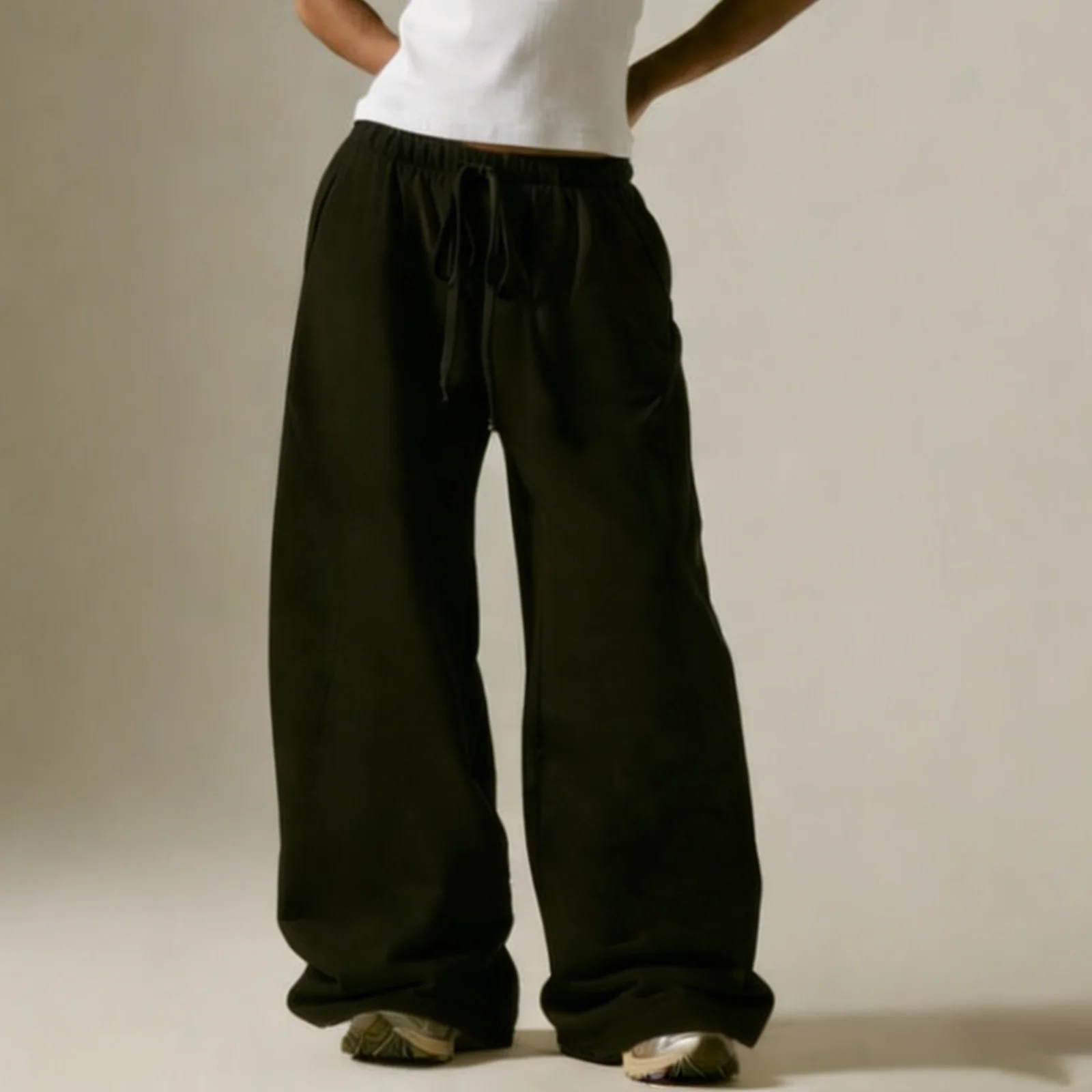 Женские широкие спортивные брюки, модные повседневные брюки с бантом и принтом, на резинке, с карманами
Женские широкие спортивные брюки, модные повседневные брюки с бантом и принтом, на резинке, с карманами