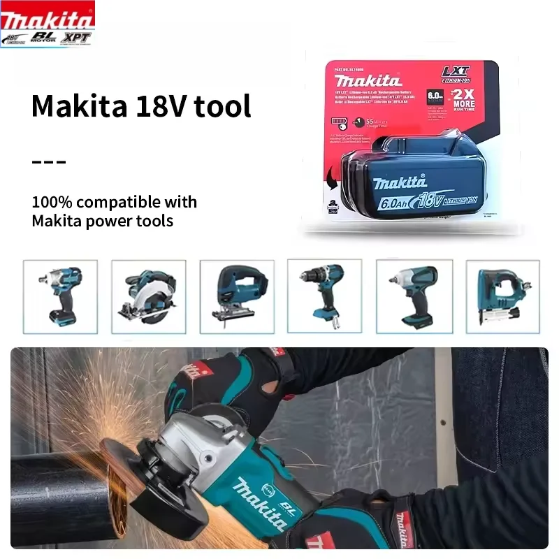 100% original Makita 6.0Ah 18V Rechargeable Battery for Makita 18V BL1830 BL1830B BL1840 BL1840B BL1850 BL1850B Power Tools
100% original Makita 6.0Ah 18V Rechargeable Battery for Makita 18V BL1830 BL1830B BL1840 BL1840B BL1850 BL1850B Power Tools