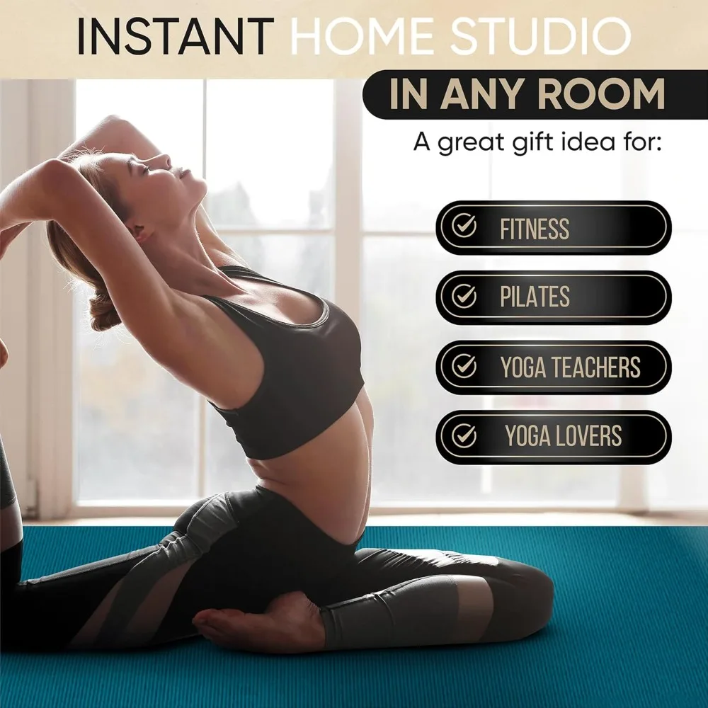 Очень большой коврик для йоги премиум-класса — очень толстый и ультра удобный, нескользящий коврик для упражнений на босиком
Очень большой коврик для йоги премиум-класса — очень толстый и ультра удобный, нескользящий коврик для упражнений на босиком