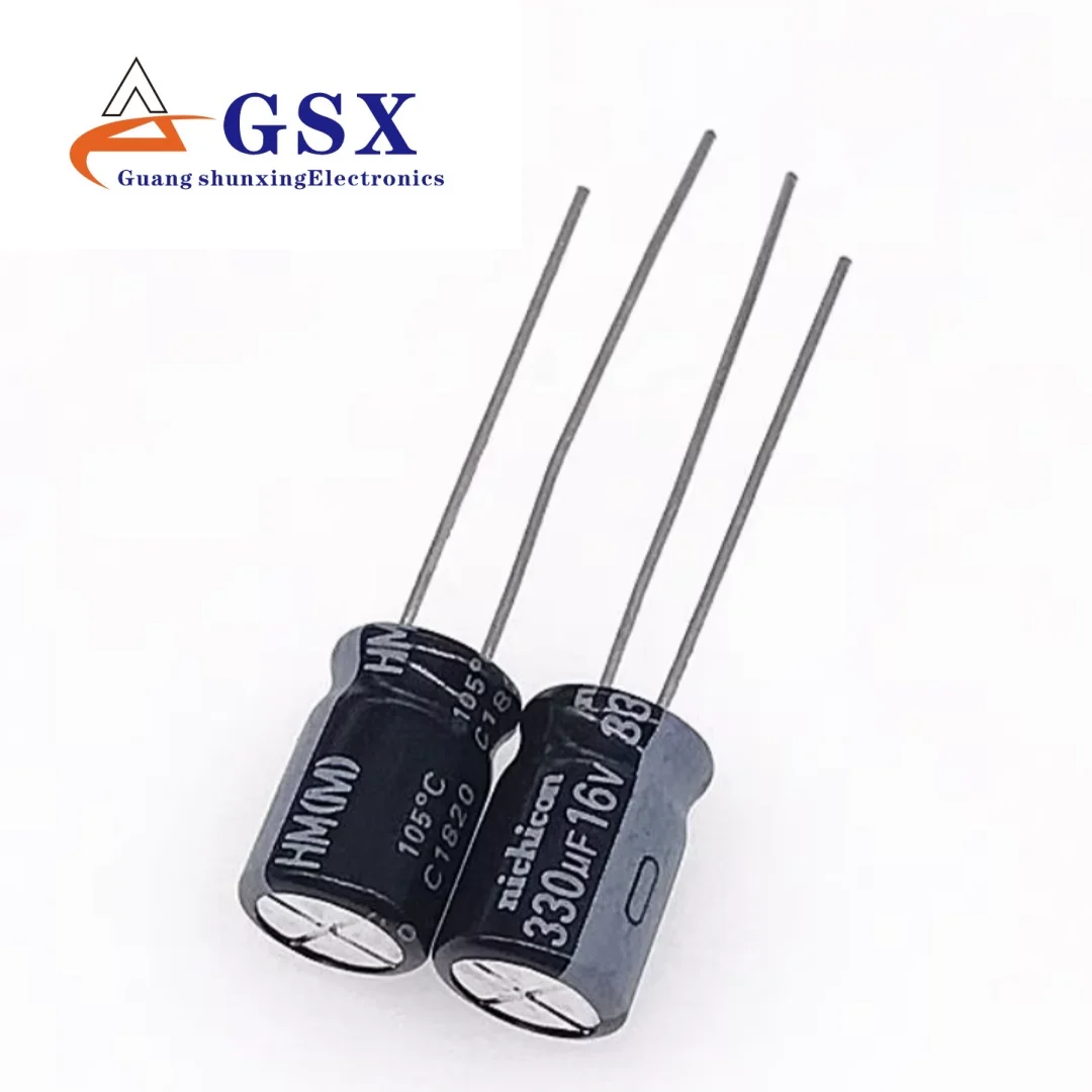 330UF 16V imported aluminum electrolytic capacitor 16v330uf 8 * 11.5 Nichicon HM high-frequency low impedance
330UF 16V imported aluminum electrolytic capacitor 16v330uf 8 * 11.5 Nichicon HM high-frequency low impedance