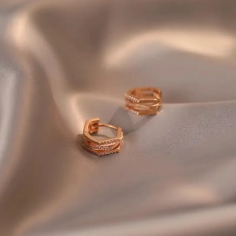 Rose Gold Micro Diamond Unique Earrings Circle Light Luxury Premium French Silver Earrings
Rose Gold Micro Diamond Unique Earrings Circle Light Luxury Premium French Silver Earrings