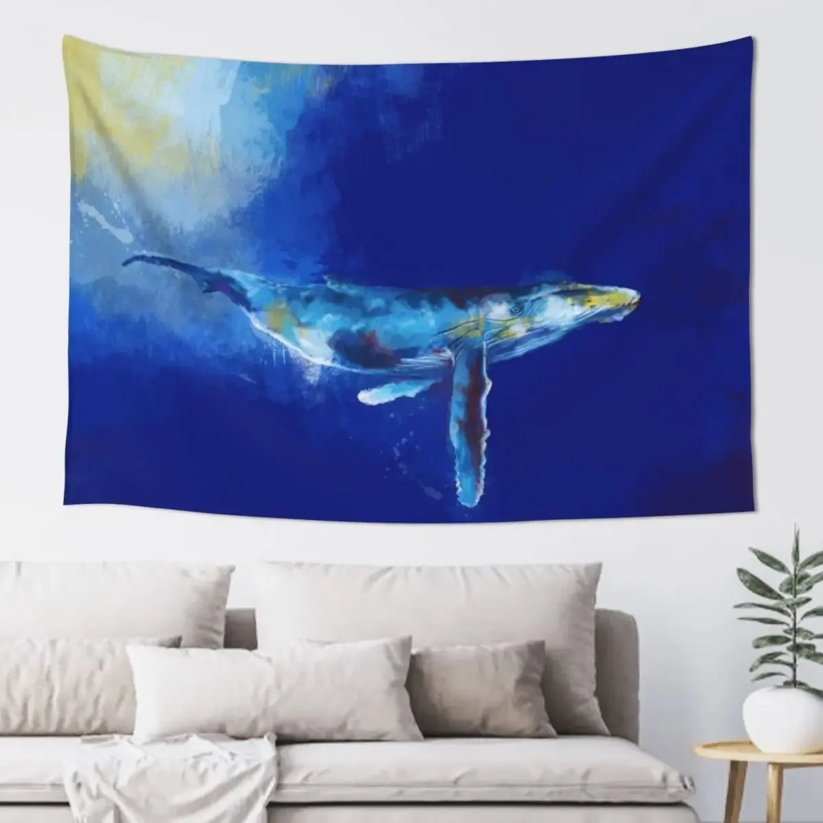 Deep Blue Whale - whale painting, digital art, ocean wildlife Tapestry Home Supplies Wall Carpet Tapestry
Deep Blue Whale - whale painting, digital art, ocean wildlife Tapestry Home Supplies Wall Carpet Tapestry