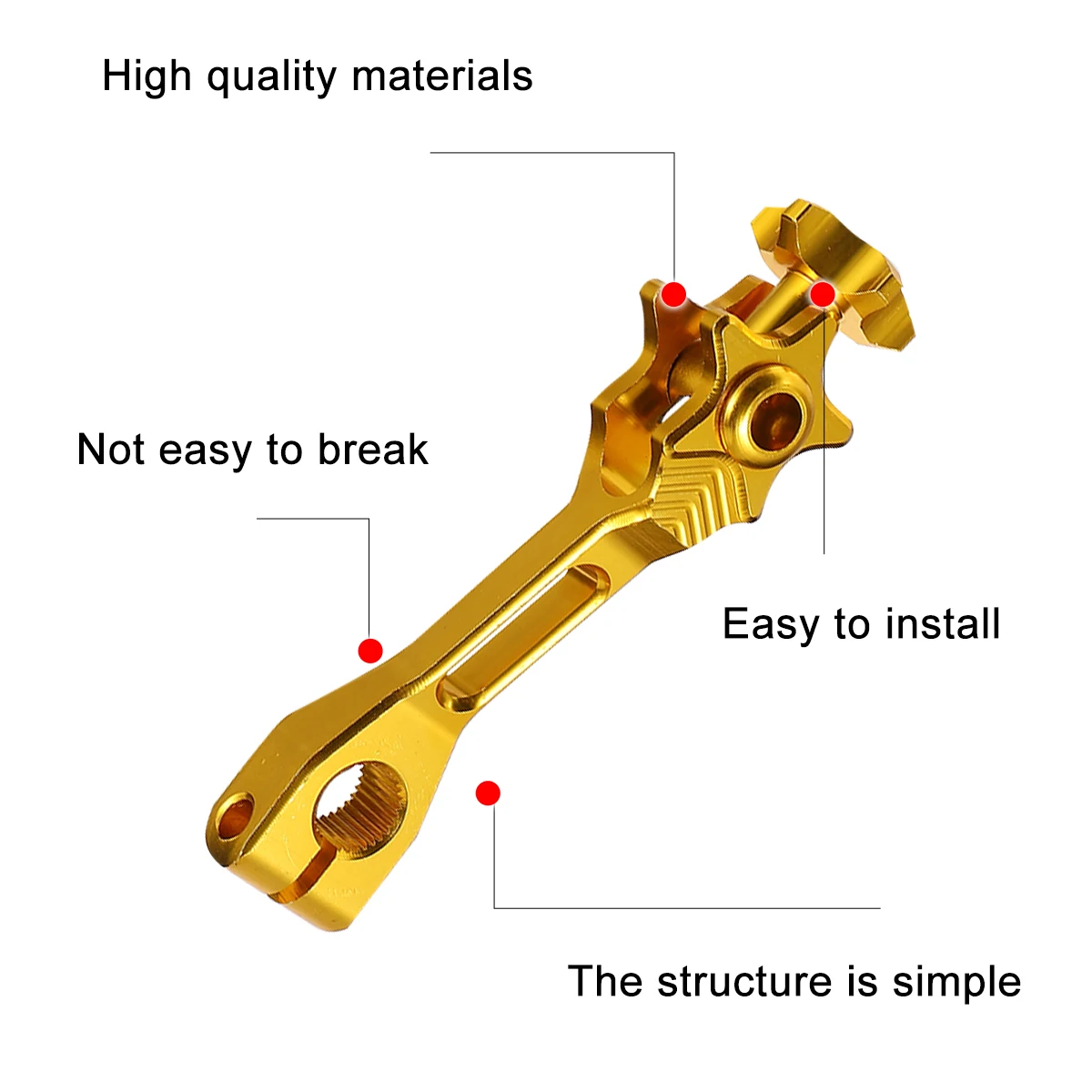 Rear Brake Rocker Arm Aluminum Alloy Simple Structure Solid Color Design For Motorbike Modification Accessories
Rear Brake Rocker Arm Aluminum Alloy Simple Structure Solid Color Design For Motorbike Modification Accessories