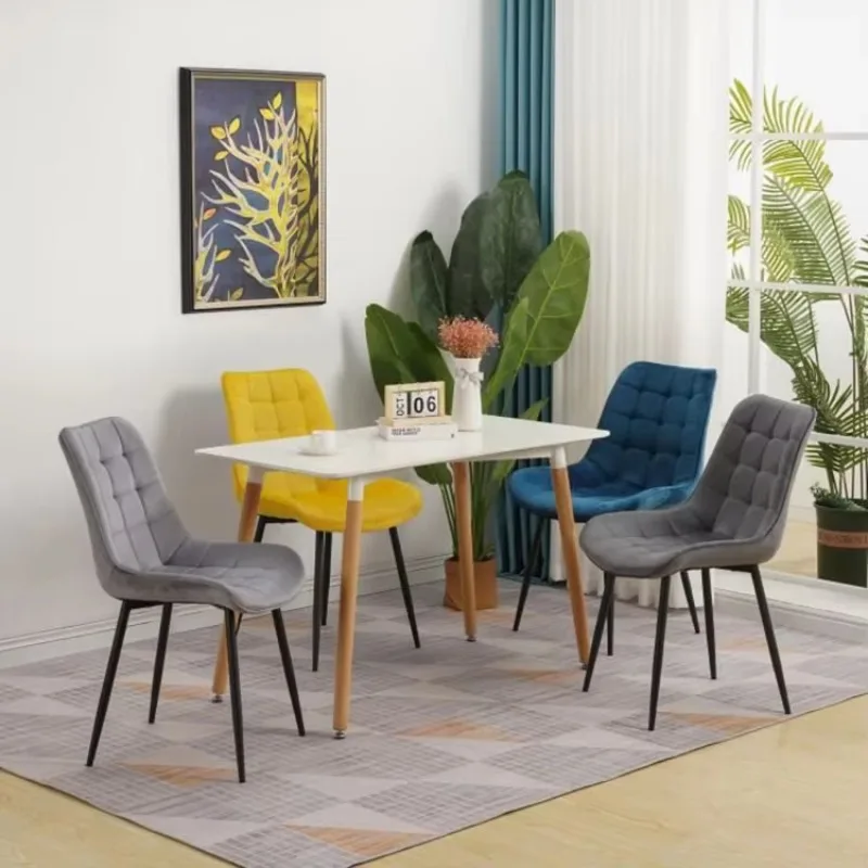 European Classic Colorful Metal Dining Room Furniture Modern Luxury Dining Room Chairs Velvet Fabric Dining Chairs
European Classic Colorful Metal Dining Room Furniture Modern Luxury Dining Room Chairs Velvet Fabric Dining Chairs