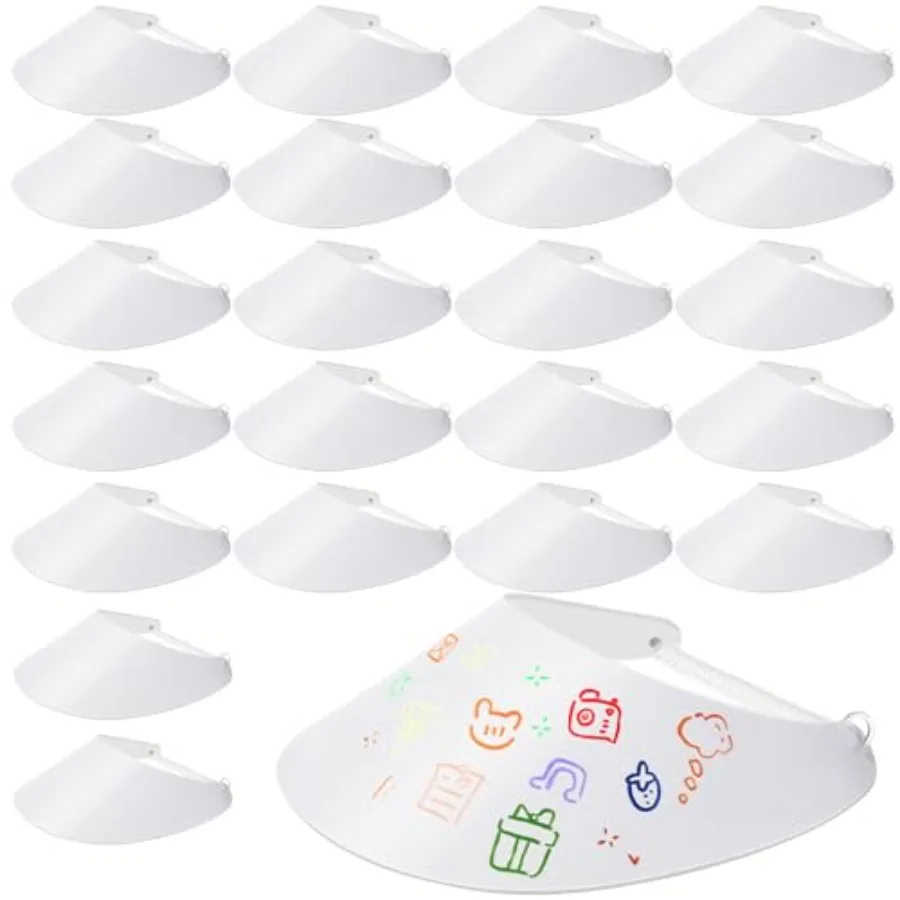 24 Pcs DIY Foam Sun Visors for Women White Golf Visor Adjustable String Sun Visor Hat Tennis Visor for Men Outdoors
24 Pcs DIY Foam Sun Visors for Women White Golf Visor Adjustable String Sun Visor Hat Tennis Visor for Men Outdoors