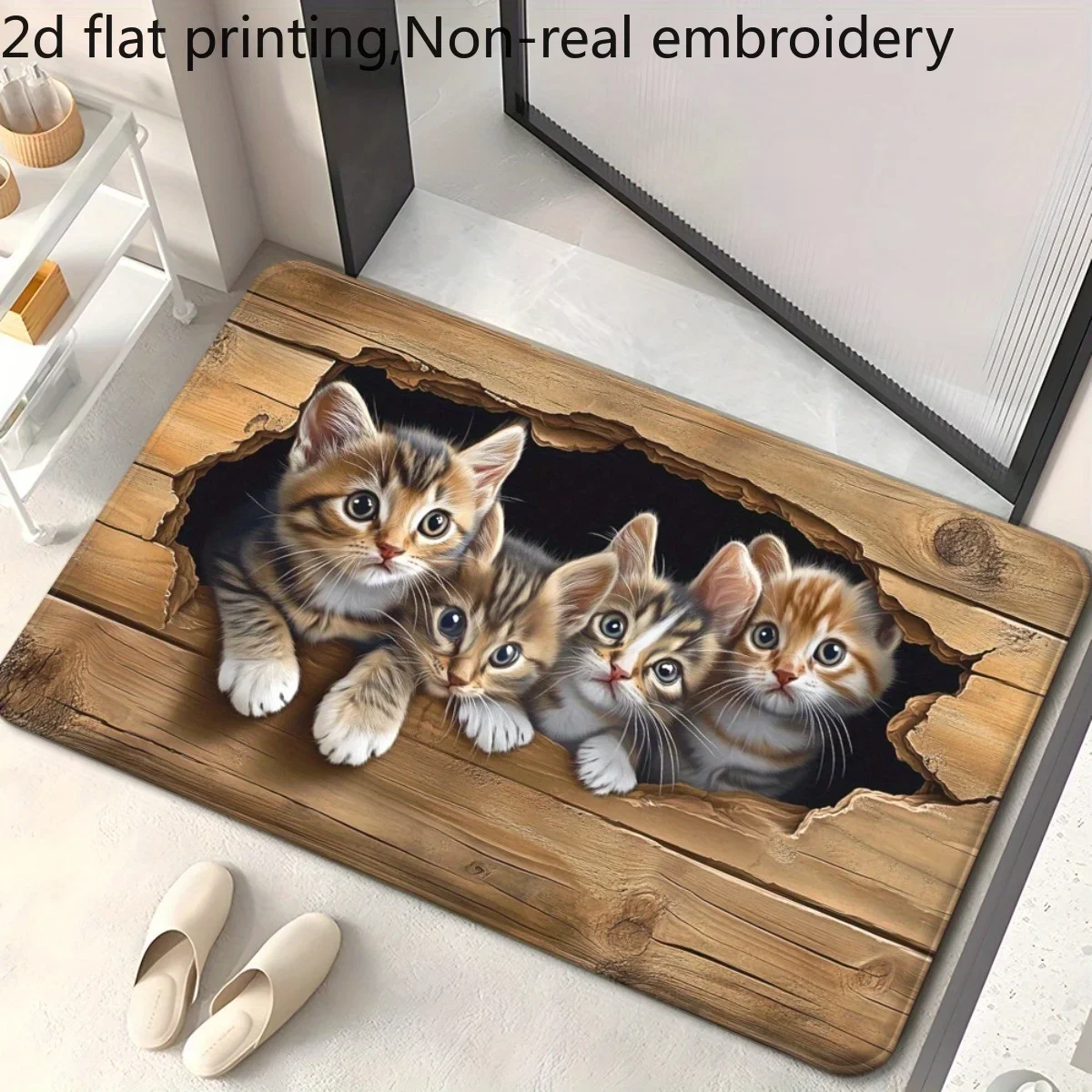 Cute Cat Wooden Hole Scene Doormat Flannel Material Machine Washable Non Slip Indoor Outdoor Entrance Mat Bathroom Kitchen Bedroom Living Room Home Decor Decorative Floor Rug Absorbent Durable Multi Purpose Use
Cute Cat Wooden Hole Scene Doormat Flannel Material Machine Washable Non Slip Indoor Outdoor Entrance Mat Bathroom Kitchen Bedroom Living Room Home Decor Decorative Floor Rug Absorbent Durable Multi Purpose Use
