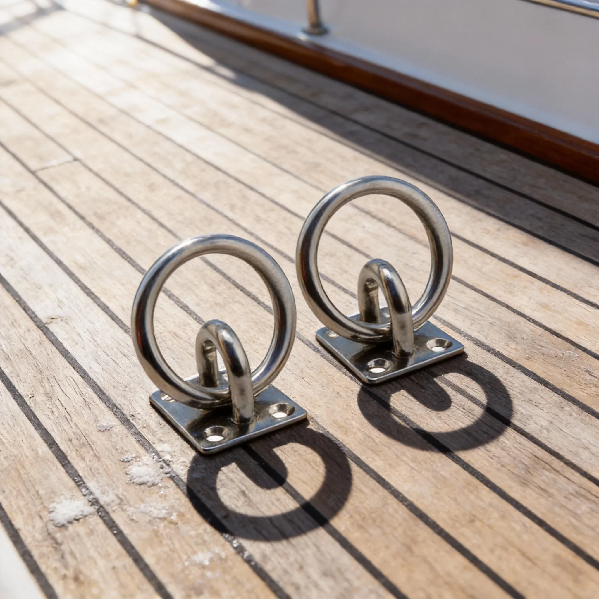 2X Stainless Steel Marine Tie Down Anchors 316 Stainless Steel Eye Plates With Ring For Silver Rigging Deck Replacement Parts
2X Stainless Steel Marine Tie Down Anchors 316 Stainless Steel Eye Plates With Ring For Silver Rigging Deck Replacement Parts