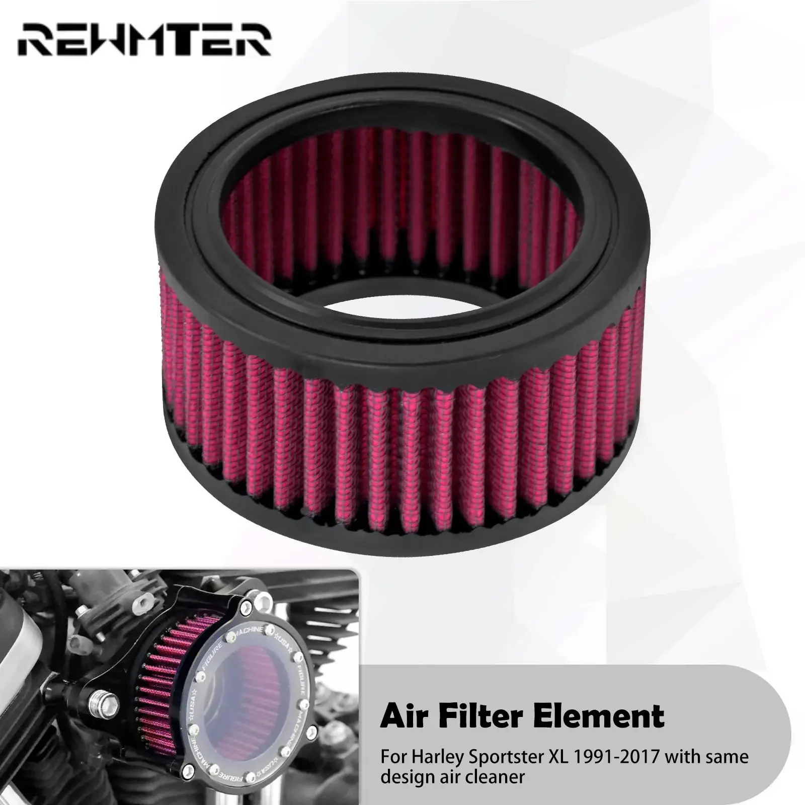 Motorcycle Replacement Air Cleaner Intake Filter Universal Air Filter Element Replacement For Harley Sportster XL 883 1200 48
Motorcycle Replacement Air Cleaner Intake Filter Universal Air Filter Element Replacement For Harley Sportster XL 883 1200 48