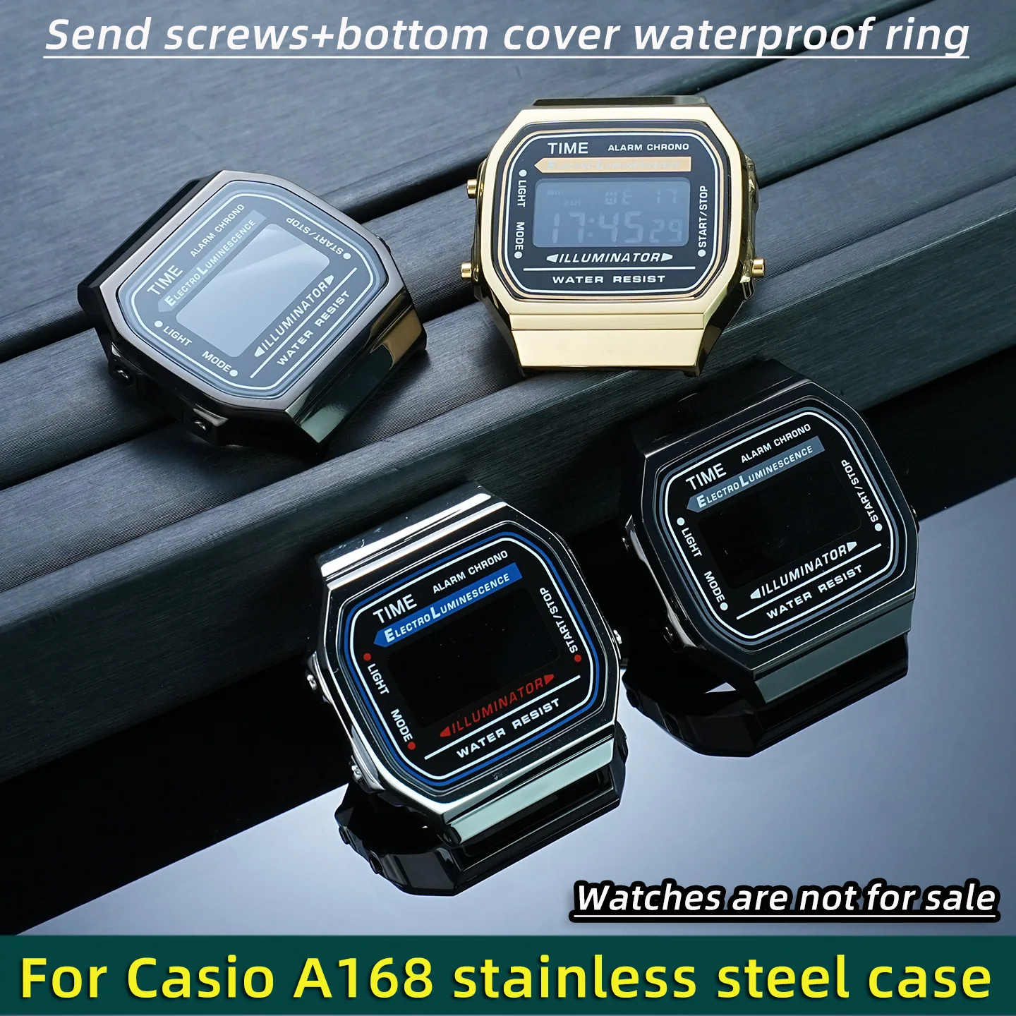 A168 stainless steel watch case, For Casio 3298 men's stainless steel case, a168 watch accessories
A168 stainless steel watch case, For Casio 3298 men's stainless steel case, a168 watch accessories