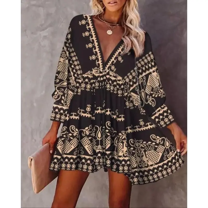 Amazon summer street ethnic temperament new fashion short skirt printed pullover dress
Amazon summer street ethnic temperament new fashion short skirt printed pullover dress