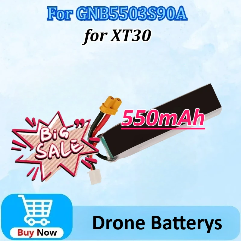 For GNB 3S 550mAh 90C/180C 11.1V LiPo Drone Battery For Quadcopter Helicopter FPV Drone Parts Rechargeable Battery
For GNB 3S 550mAh 90C/180C 11.1V LiPo Drone Battery For Quadcopter Helicopter FPV Drone Parts Rechargeable Battery