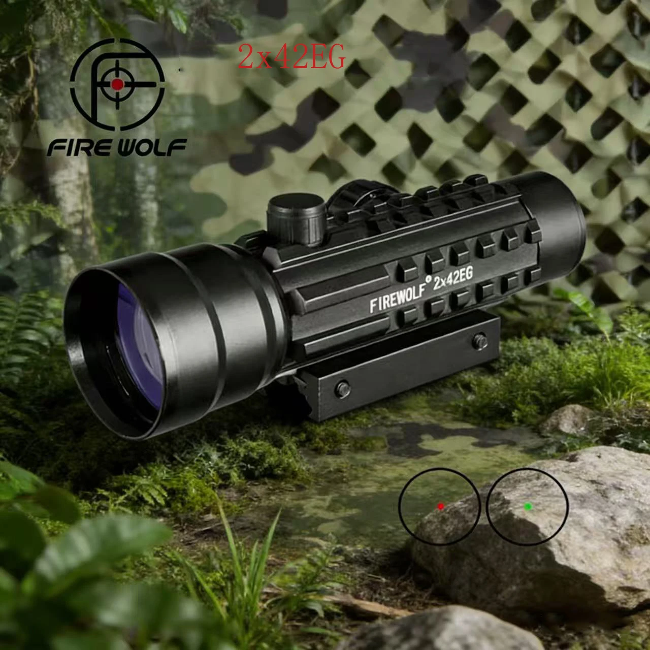 Прицел Fire Wolf 2X42 с красной и зеленой точкой, внутренняя регулировка, быстросъемная линза с красной точкой, цельнометаллический тактический оптический прицел.
Прицел Fire Wolf 2X42 с красной и зеленой точкой, внутренняя регулировка, быстросъемная линза с красной точкой, цельнометаллический тактический оптический прицел.