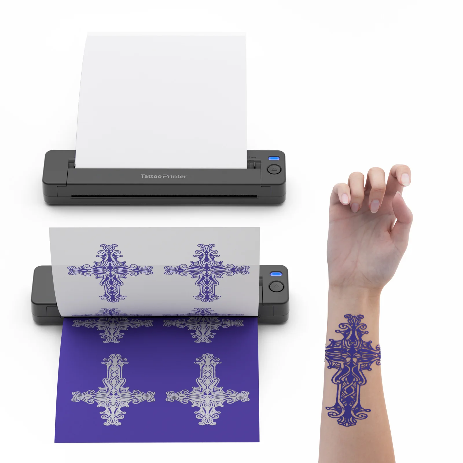 Портативный термопринтер для документов формата А4, беспроводной принтер для татуировок, Bluetooth-принтер для тату-трафаретов, совместимый с телефоном/планшетом/ПК
Портативный термопринтер для документов формата А4, беспроводной принтер для татуировок, Bluetooth-принтер для тату-трафаретов, совместимый с телефоном/планшетом/ПК