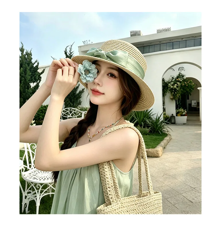 Sweet Bow-Tied Wide-Brimmed Straw Hat: An Elegant Sun Hat for Women, Perfect for Summer Outings and Photo Shoots Straw Hat
Sweet Bow-Tied Wide-Brimmed Straw Hat: An Elegant Sun Hat for Women, Perfect for Summer Outings and Photo Shoots Straw Hat
