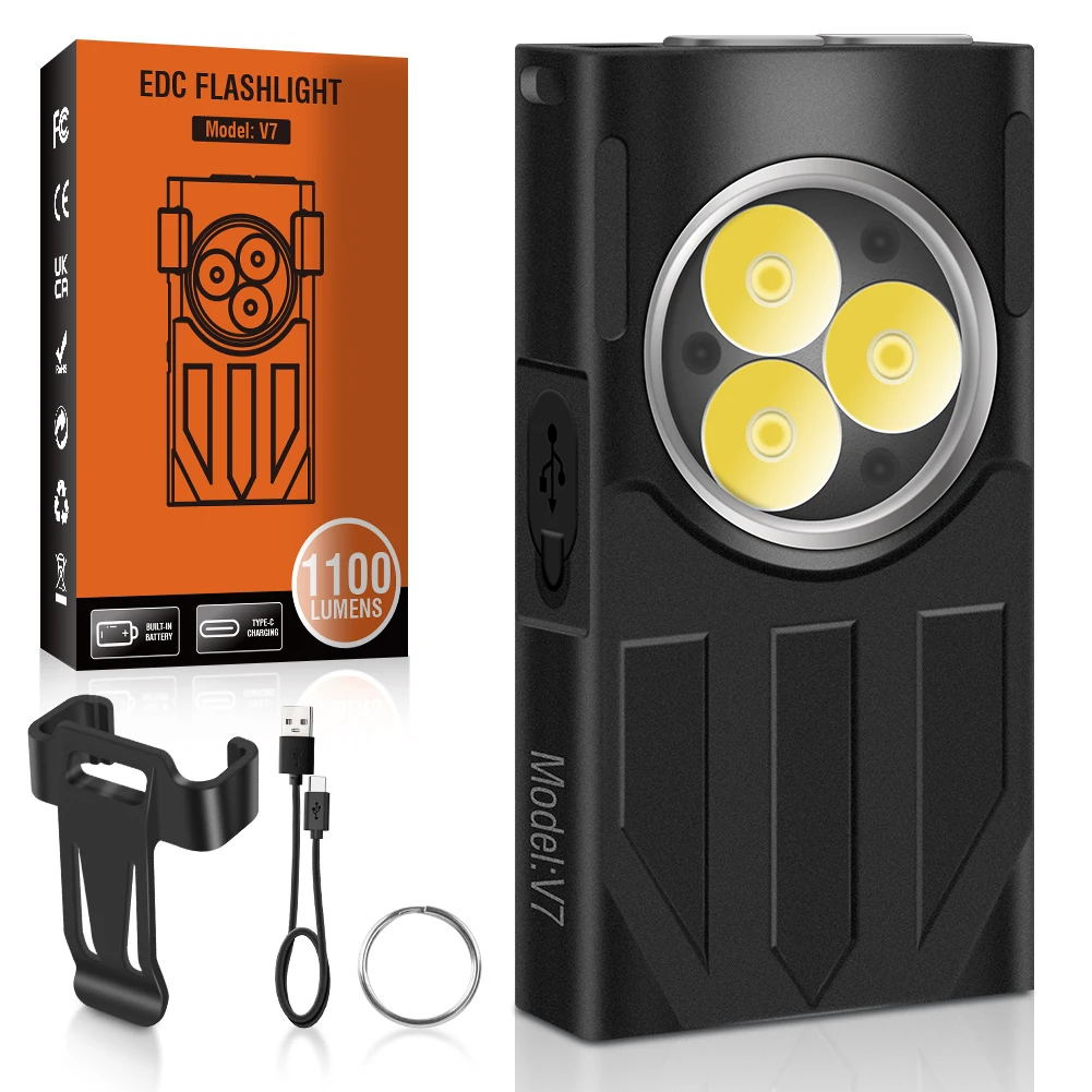 UniqueFire V7 EDC, фонарик, брелок, Type-C, перезаряжаемый, мини-фонарь, водонепроницаемый фонарь, 5 лампочек, режим
UniqueFire V7 EDC, фонарик, брелок, Type-C, перезаряжаемый, мини-фонарь, водонепроницаемый фонарь, 5 лампочек, режим