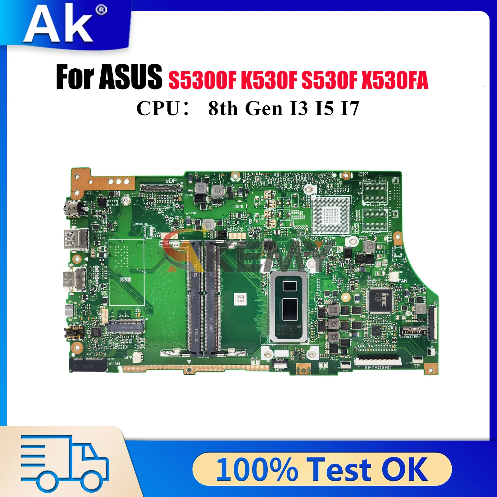 X530FA Материнская плата для ноутбука ASUS VivoBook X530UN X530F K530F X530UA S530F S5300F X530FA X530FN Материнская плата с процессором I3 I5 I7 stk
X530FA Материнская плата для ноутбука ASUS VivoBook X530UN X530F K530F X530UA S530F S5300F X530FA X530FN Материнская плата с процессором I3 I5 I7 stk