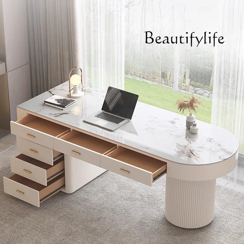 Slate desk adult home light luxury modern simple bedroom desk advanced induction computer desk
Slate desk adult home light luxury modern simple bedroom desk advanced induction computer desk