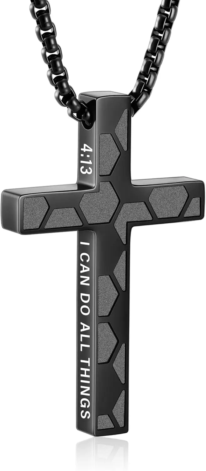 Soccer Cross Necklace Gifts for Boys Men, Cross with Bible Verse Stainless Steel Pendant Chain Game
Soccer Cross Necklace Gifts for Boys Men, Cross with Bible Verse Stainless Steel Pendant Chain Game