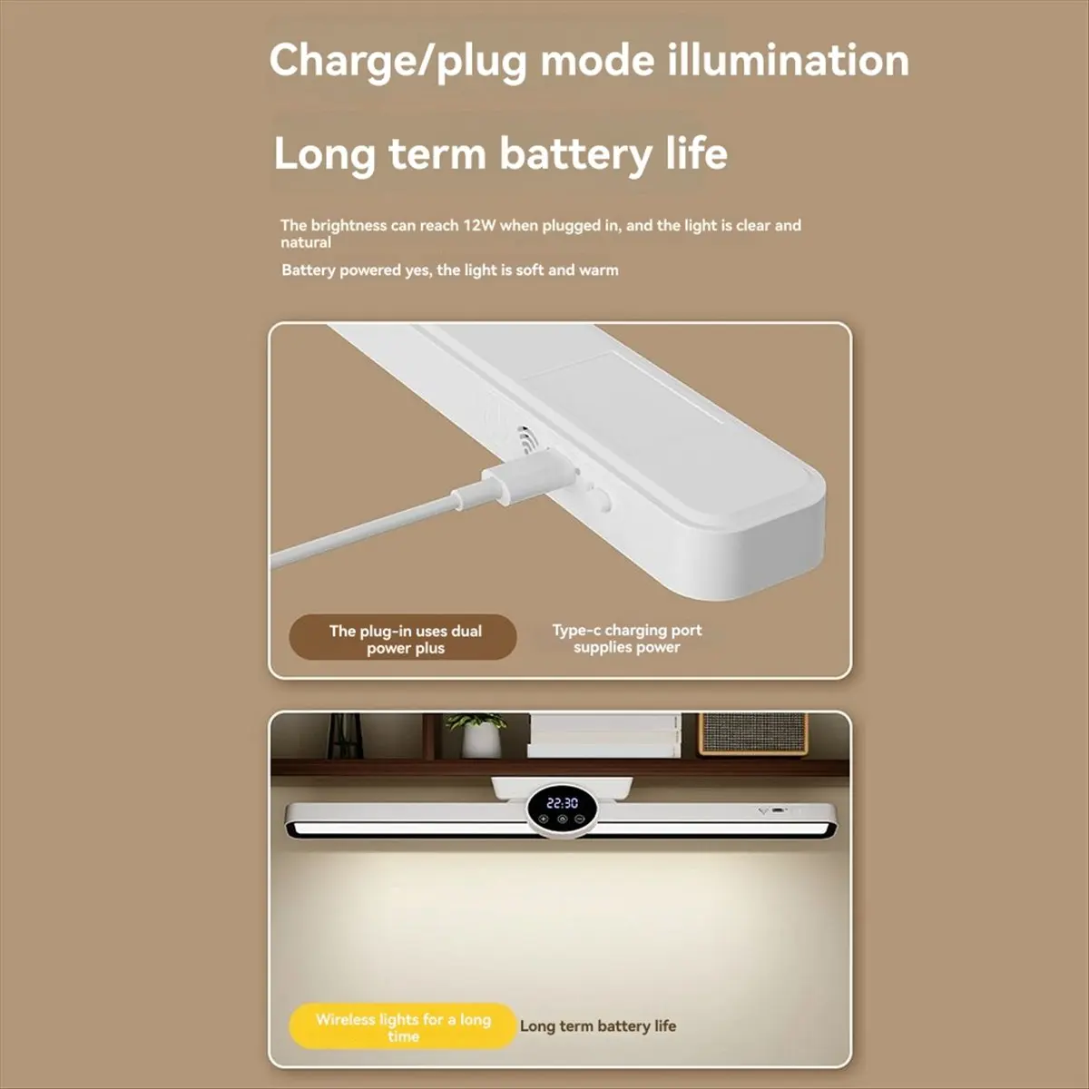 【ILLUMINE】Desk Lamp Hanging Magnetic Clock Table Lamp LED USB Rechargeable Stepless Dimming Cabinet Closet Wardrobe Night Light
【ILLUMINE】Desk Lamp Hanging Magnetic Clock Table Lamp LED USB Rechargeable Stepless Dimming Cabinet Closet Wardrobe Night Light