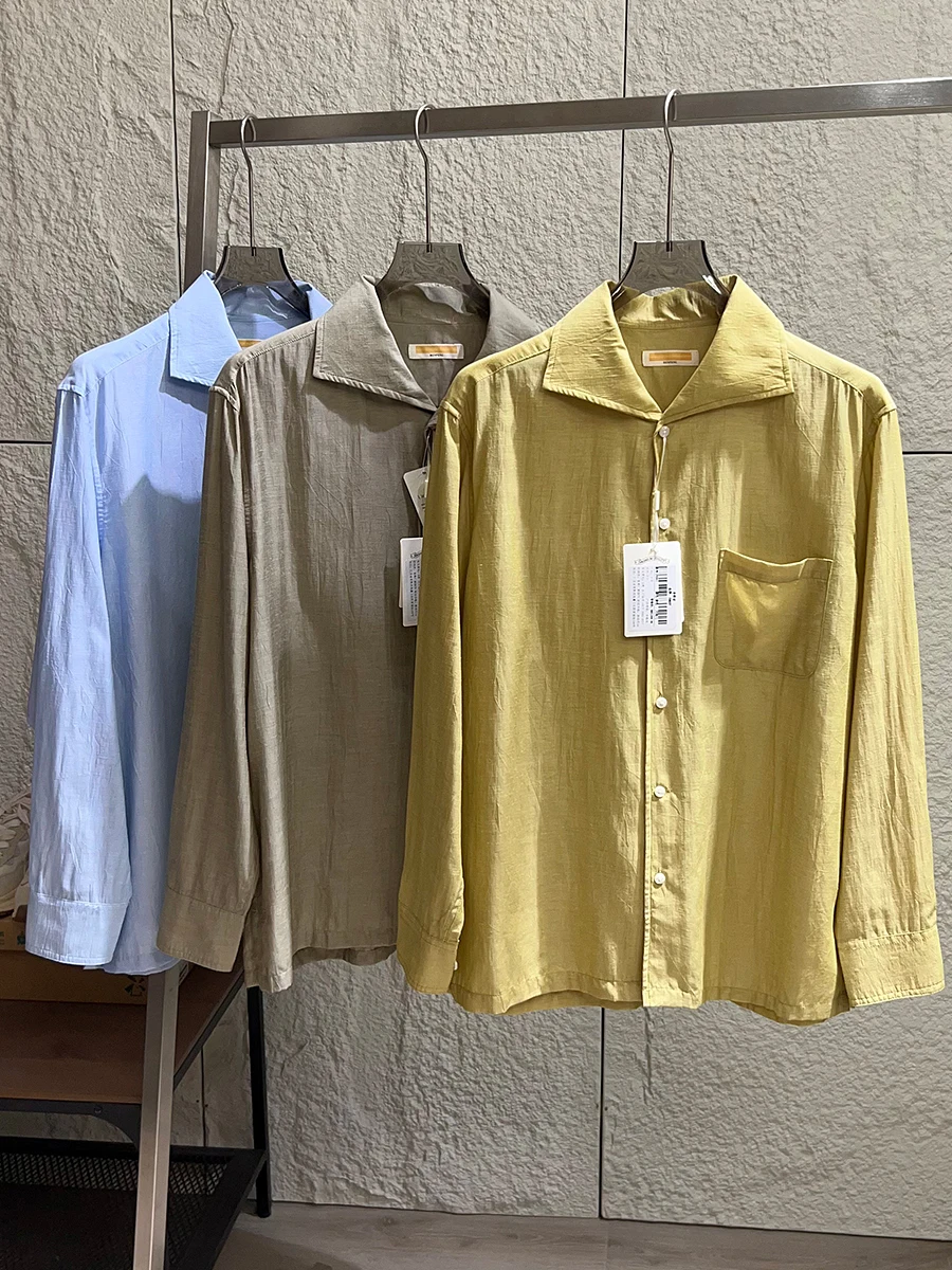 Linen Blend Long Sleeve Casual Shirt Lightweight Breathable Spring Summer Men's Fashion Versatile Plain Color Button up Shirt
Linen Blend Long Sleeve Casual Shirt Lightweight Breathable Spring Summer Men's Fashion Versatile Plain Color Button up Shirt