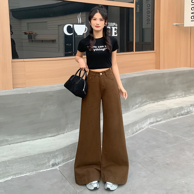 Удобные для кожи удобные женские прямые джинсы для отдыха, хлопковые джинсовые брюки, осенние модные свободные кофейные широкие брюки
Удобные для кожи удобные женские прямые джинсы для отдыха, хлопковые джинсовые брюки, осенние модные свободные кофейные широкие брюки