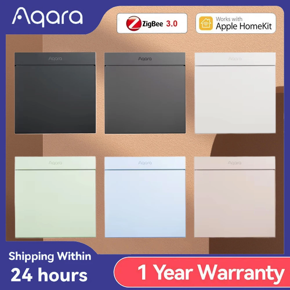 Aqara H1M Smart Wall Switch With Neutral MARS-Tech 6 Colors Wireless Key Light Switch Zigbee Multiple Control Modes For Homekit
Aqara H1M Smart Wall Switch With Neutral MARS-Tech 6 Colors Wireless Key Light Switch Zigbee Multiple Control Modes For Homekit