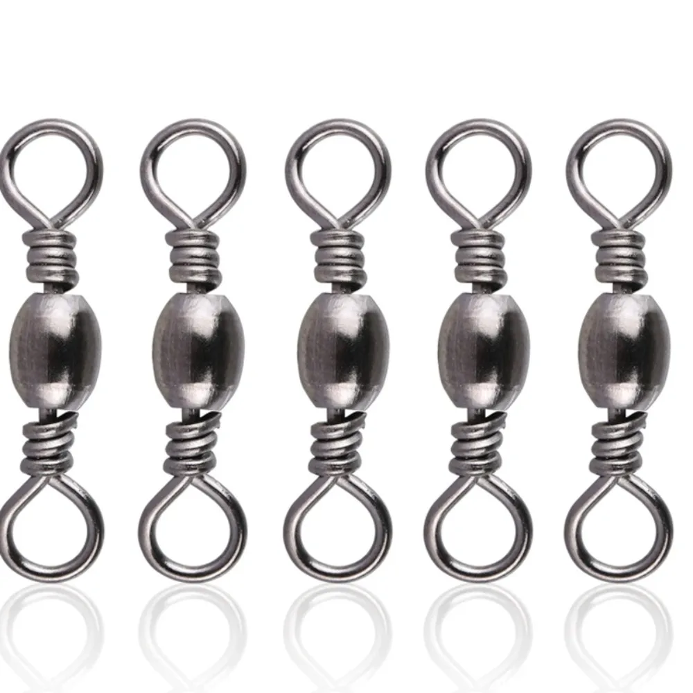 50pcs Catfish Lures Solid Ring Barrel Swivels Connector High Strength Rolling Swivels Bearing Rolling Metal 
50pcs Catfish Lures Solid Ring Barrel Swivels Connector High Strength Rolling Swivels Bearing Rolling Metal