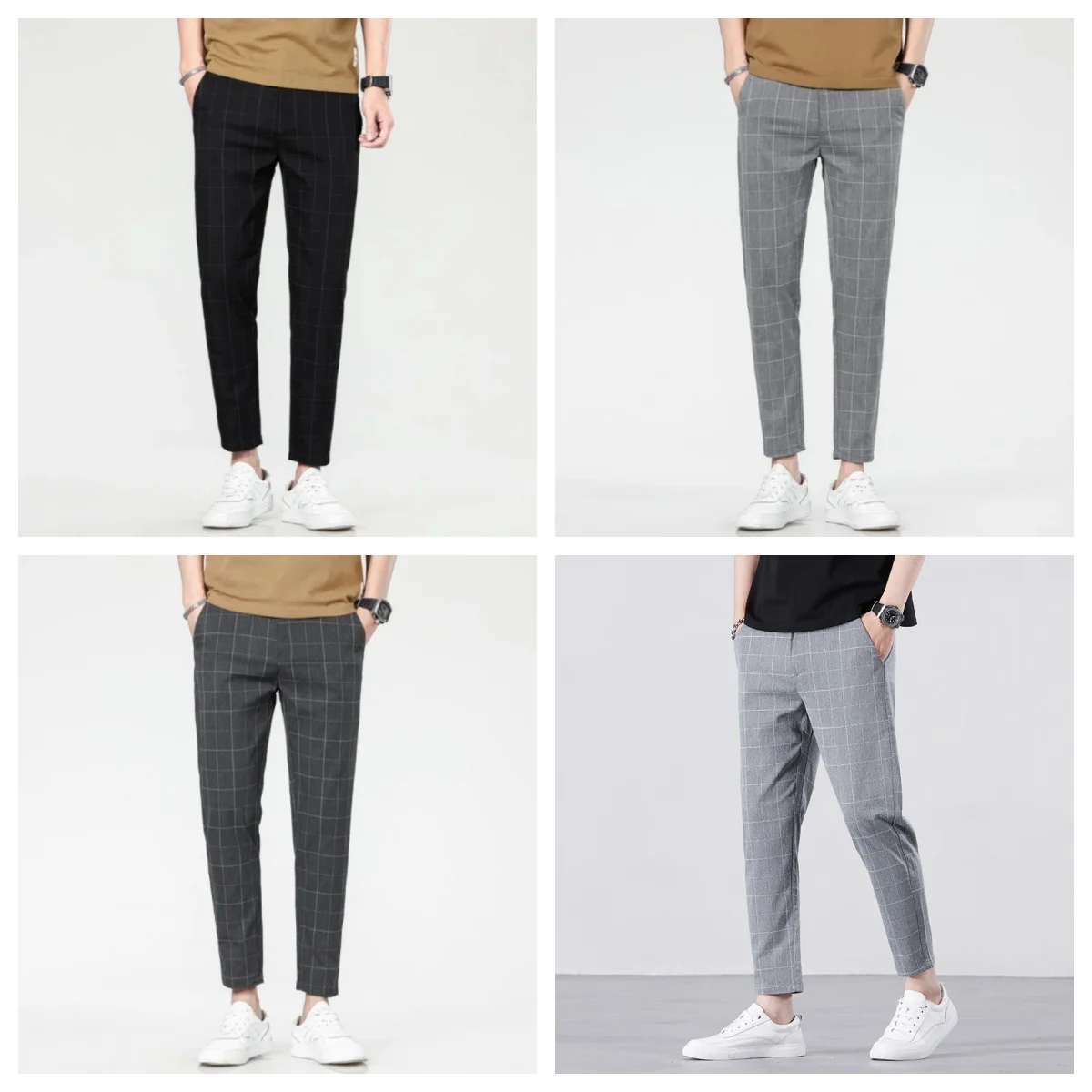 2025 New Running Pants High Quality Plaid Stripe Ankle Length Pants Men Long Length Pant Straight Korea Grey Black Trousers Male
2025 New Running Pants High Quality Plaid Stripe Ankle Length Pants Men Long Length Pant Straight Korea Grey Black Trousers Male