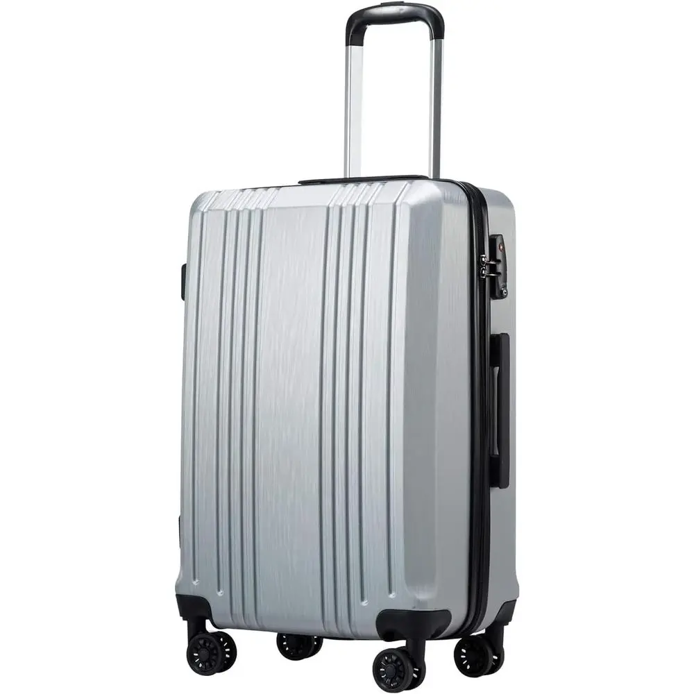 Lightweight 24-Inch ABS Hardshell Suitcase with TSA Lock and Spinner Wheels (Silver, Medium)
Lightweight 24-Inch ABS Hardshell Suitcase with TSA Lock and Spinner Wheels (Silver, Medium)