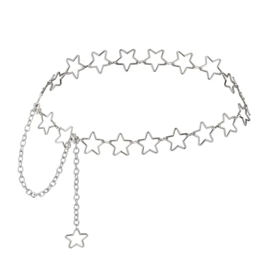 KALIONE Women's Star Waist Chain, Metal Adjustable Western Belly Chains Belt with Long Tassel for Women Girls Dresses Jeans
KALIONE Women's Star Waist Chain, Metal Adjustable Western Belly Chains Belt with Long Tassel for Women Girls Dresses Jeans