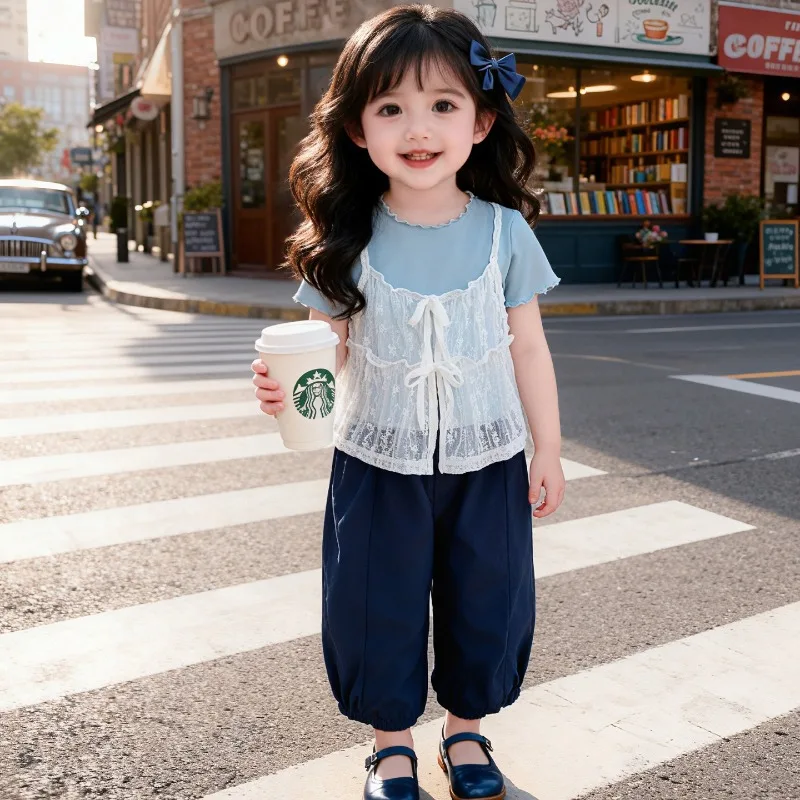 Girls Two Piece Set 2026 Summer New Fashion and Eye Catching Style Ideal for School Daily Wear Soft and Breathable Fabric
Girls Two Piece Set 2026 Summer New Fashion and Eye Catching Style Ideal for School Daily Wear Soft and Breathable Fabric