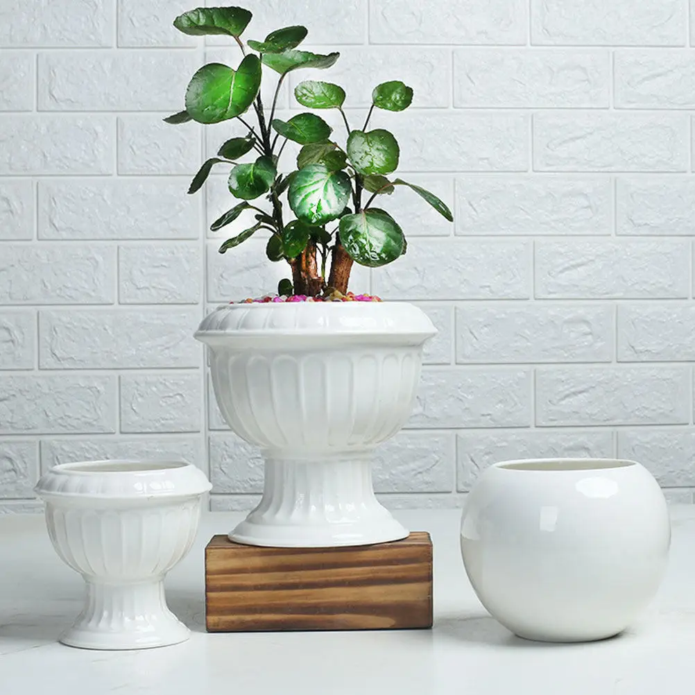 Delicate White Ceramic Plant Pot Premium Quality Non Toxic Odorless Succulent Planter Cactus Container Desk Table Window Sill
Delicate White Ceramic Plant Pot Premium Quality Non Toxic Odorless Succulent Planter Cactus Container Desk Table Window Sill
